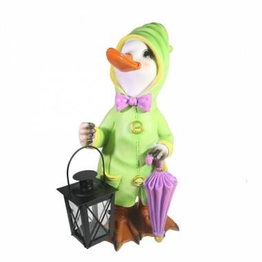 Фигура для дачи &quot;Утенок в дождевике с фонарем&quot;  L19W19H40 81-6828 — Egidius.ru