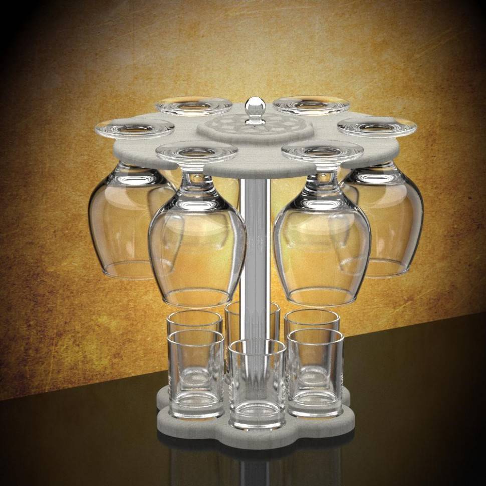 Мини-бар 12 предметов 483 Гладьё (светлый) 71-0025 фото 1 &mdash; Egidius.ru