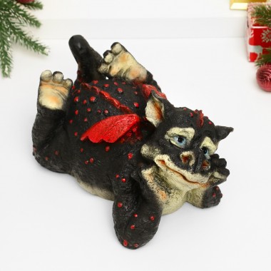 Копилка &quot;Дракончик мечтатель&quot; (черный) 13*17*28см 81-3261 — Egidius.ru