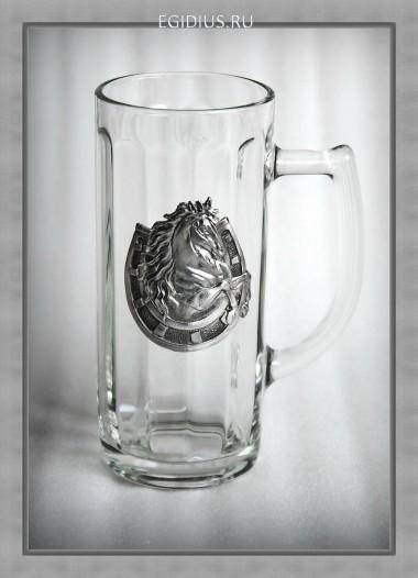 Пивная кружка 1254 &quot;К удаче&quot;   500мл.  72-0018 — Egidius.ru