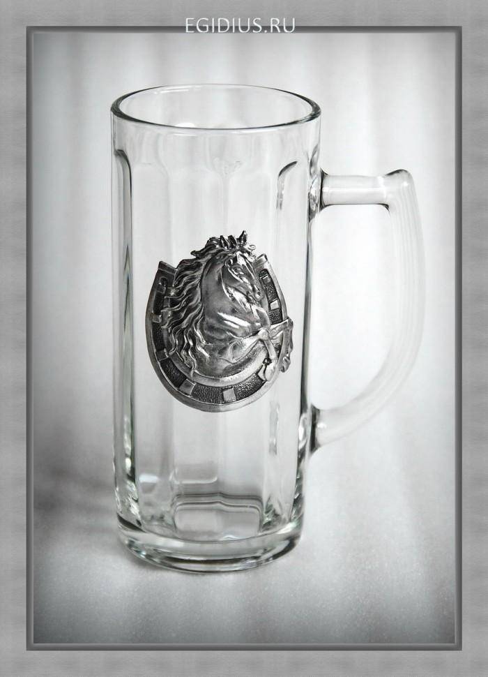 Пивная кружка 1254 "К удаче"   500мл.  72-0018 фото 1 — Egidius.ru