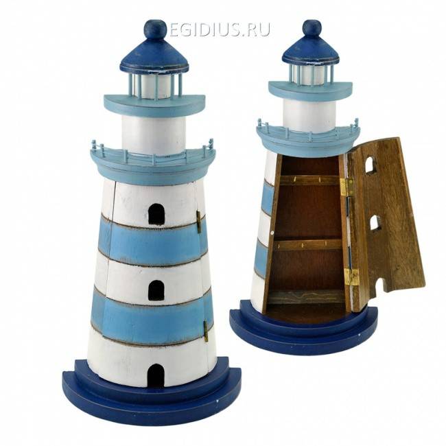 Маяк - ключница, бело-голубой, 23х45х11см 700-555 фото 1 — Egidius.ru