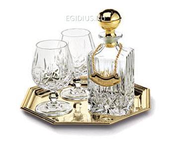 Подарочный набор Для коньяка на подносе d=27см 105-620 фото 1 — Egidius.ru