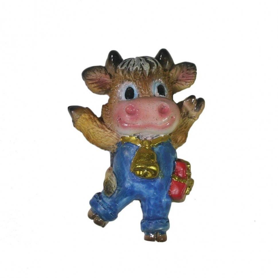 Магнит Теленок в комбинезоне (бежевый) L2W3H4,5 82-1803 фото 1 &mdash; Egidius.ru