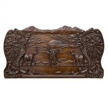 Настольная игра: Нарды резные &quot;Слоны в Африке&quot;, Ustyan 4-2-059 — Egidius.ru