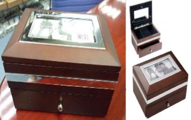 Шкатулка-фоторамка ювелирная Moretto 2-ярусная 19*11*15см   115-535 — Egidius.ru