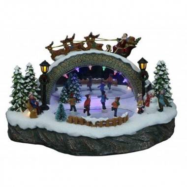 Фигурка декоративная  с движущимися элементами и подсветкой(от сети), 32х16х19,5см 84-0429 — Egidius.ru