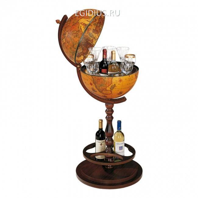 Глобус-бар на 1-й ножке, диам.40см,46*101h 700-006 фото 1 — Egidius.ru