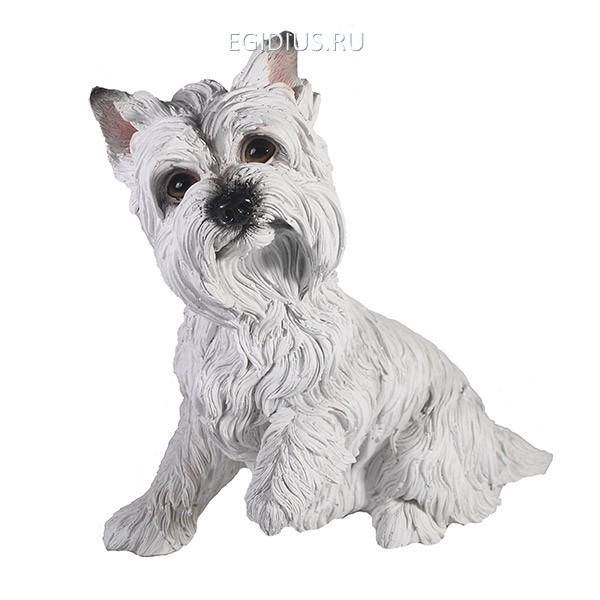 Садовая фигура из полистоуна "Уайт Терьер"L33W20H33см 81-6629 фото 1 — Egidius.ru