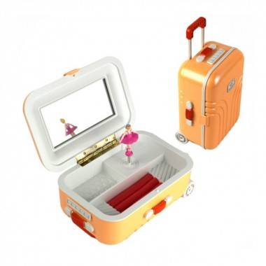 Шкатулка музыкальная &quot;Чемоданчик&quot; с танцующей балериной 17*10,5*8см 3-4-114 — Egidius.ru