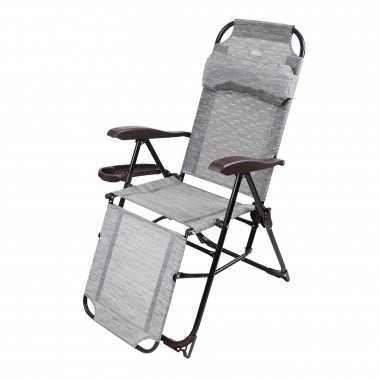 Кресло шезлонг с подстаканником  116*70*82см 15-0008 — Egidius.ru