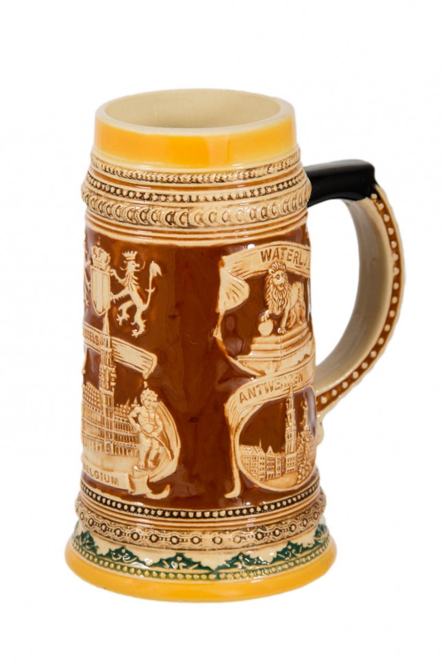 Пивная кружка на 23 февраля, коллекционная Бельгия 18см, 750мл  111-212 фото 1 — Egidius.ru