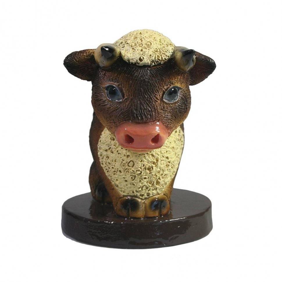 Фигура декоративная Теленок кучерявый (акрил) L7,5W10,5H9,5 82-1904 фото 1 &mdash; Egidius.ru