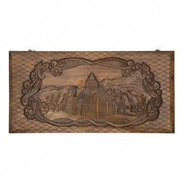 Настольная игра: Нарды резные &quot;Арарат и Хорвирап&quot;, Mkhitaryan 4-2-014 — Egidius.ru