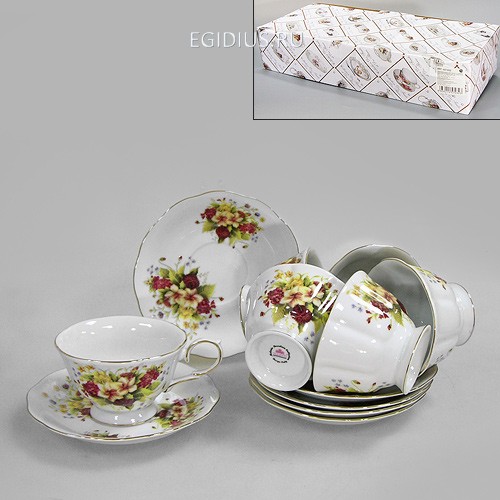 Набор чайный 12 пр. лесной букет 250 мл цв. уп 900-383 фото 1 &mdash; Egidius.ru