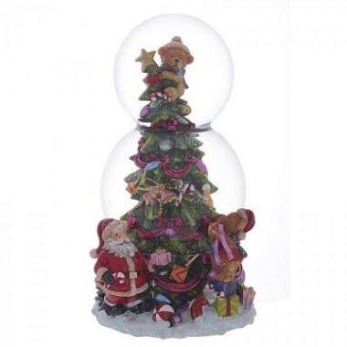 Водяной музыкальный шар с елкой внутри, D10 см, L11,5 W12 H20,5 см 81-1277 — Egidius.ru