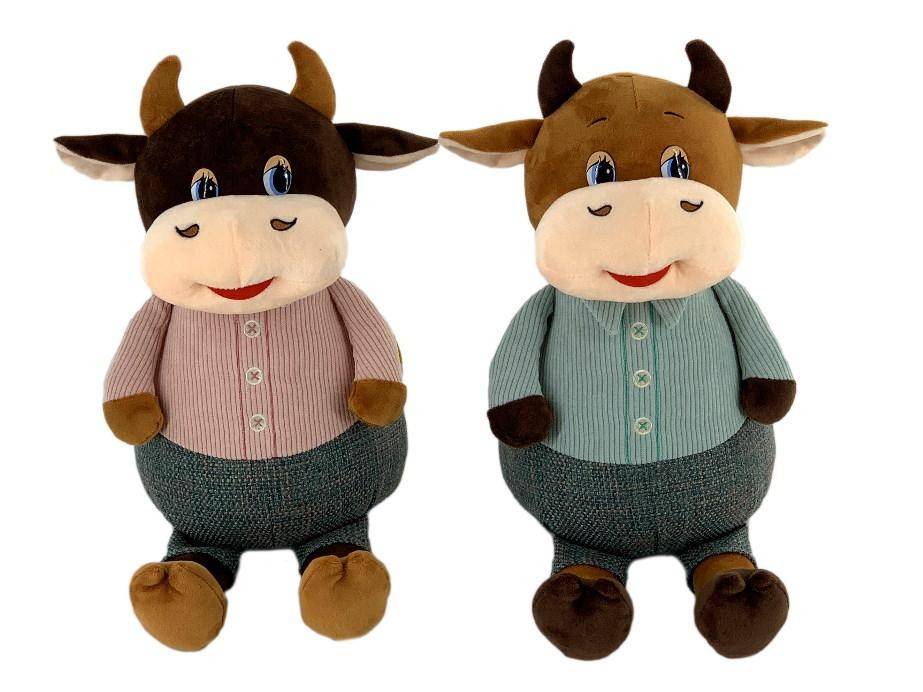 Бык мягкая новогодняя упаковка 28см 2-1-145 фото 1 — Egidius.ru