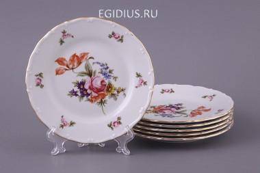 Набор тарелок из 6 шт.&quot;майсеновский букет&quot; диаметр=17 см. 300-520 — Egidius.ru