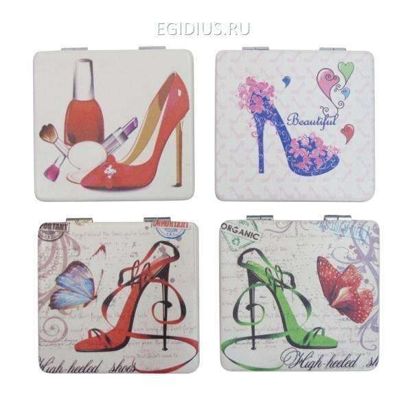 Зеркало карманное, L7 W6,5 см, 4 в. 81-1812 фото 1 — Egidius.ru