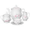 Чайный сервиз на 6 персон 15 пр рококо "нежная роза" платина 300-267 фото 1 — Egidius.ru