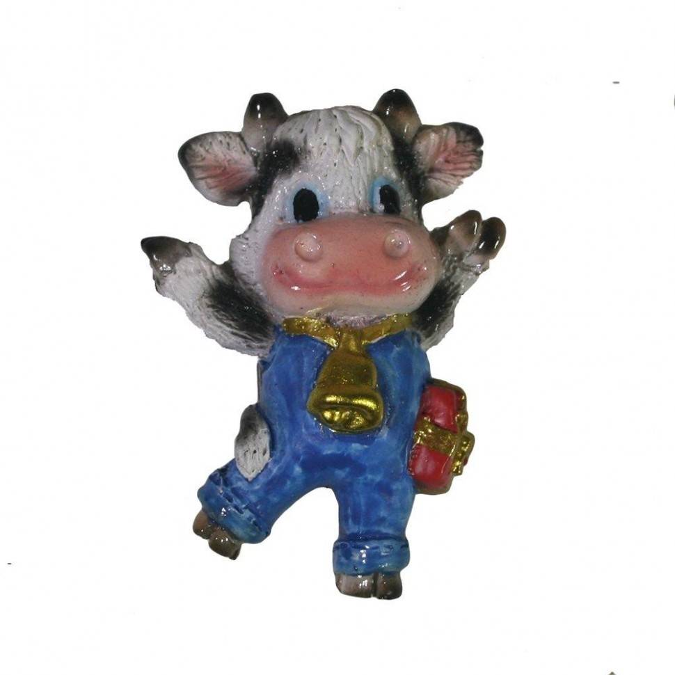 Магнит Теленок в комбинезоне (пятнистый) L2W3H4,5 82-1804 фото 1 &mdash; Egidius.ru