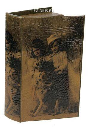 Шкатулка-фолиант  "Дети с собачкой" 21*13*5см  110-336 фото 1 — Egidius.ru