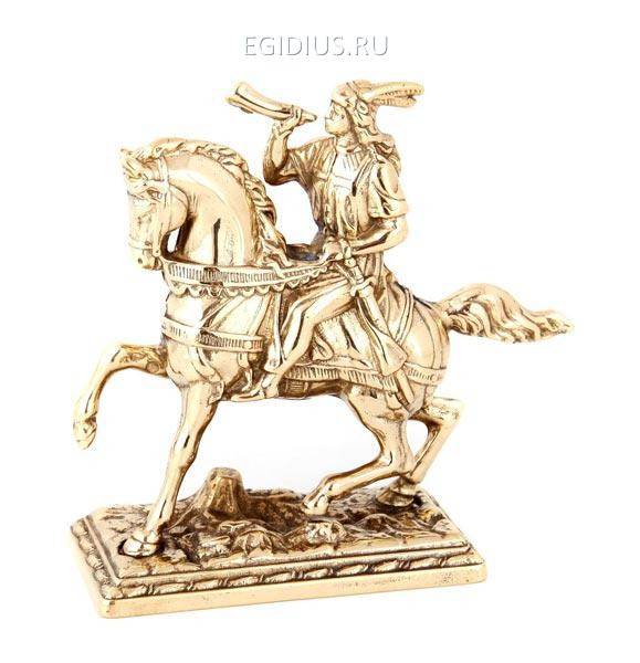 Статуэтка "всадник с рожком" высота=18 см. 320-316 фото 1 &mdash; Egidius.ru