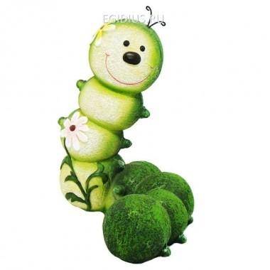 Садовая фигура из полистоунаГусеница-КрасоткаL19W12,5H21,5см 81-6470 — Egidius.ru