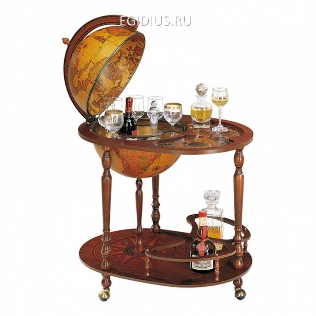 Глобус-бар на 3-х ножках, столик 53x72*93h 700-007 фото 1 &mdash; Egidius.ru