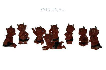 Статуэтка "Чертёнок", фарфор 10см 113-043 фото 1 — Egidius.ru