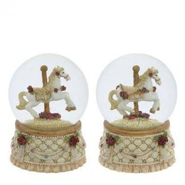 Шар со снегом внутри &quot;лошадка&quot; D6,5 см, L6,5 W6,5 H9,3 см, 2в. 81-1100 — Egidius.ru