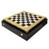Шахматный набор "Ренессанс"  (черн-бел. с золотом мет. доска 36х36, дер. короб, фигуры золото/серебро) 31-0837 фото 4 — Egidius.ru