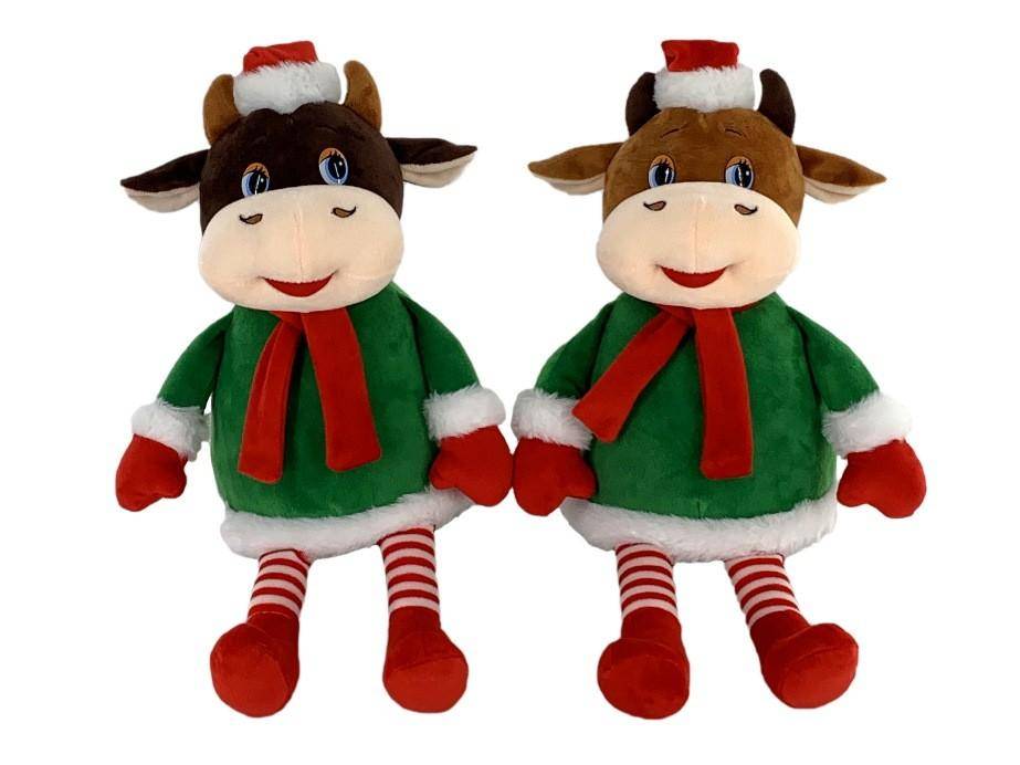 Упаковка мягкая игрушка для новогодних подарков Бык Новогодний 1000гр (35шт) 28/38см 2-1-147 фото 1 — Egidius.ru