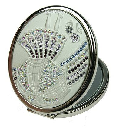 Зеркальце со стразами "LA GEER"  105-340 фото 1 — Egidius.ru