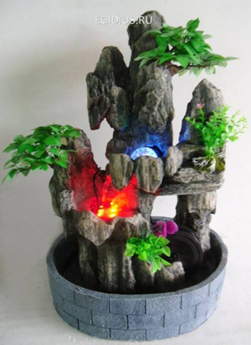 Фонтан:"дерево у скалы", с туманом, шариком, подсветкой 10-0080 фото 1 &mdash; Egidius.ru