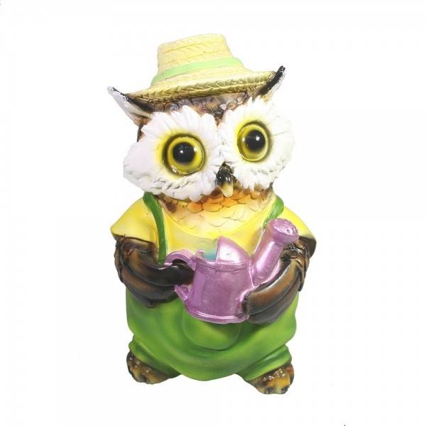 Фигура для дачи "Филин в шляпке с лейкой" L10W9,5H15 81-6832 фото 1 — Egidius.ru