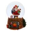 Музыкальный стеклянный шар со снегом "Дед Мороз" D10 см, L11 W11 H14,5 см, 2в. 80-0959 фото 3 — Egidius.ru