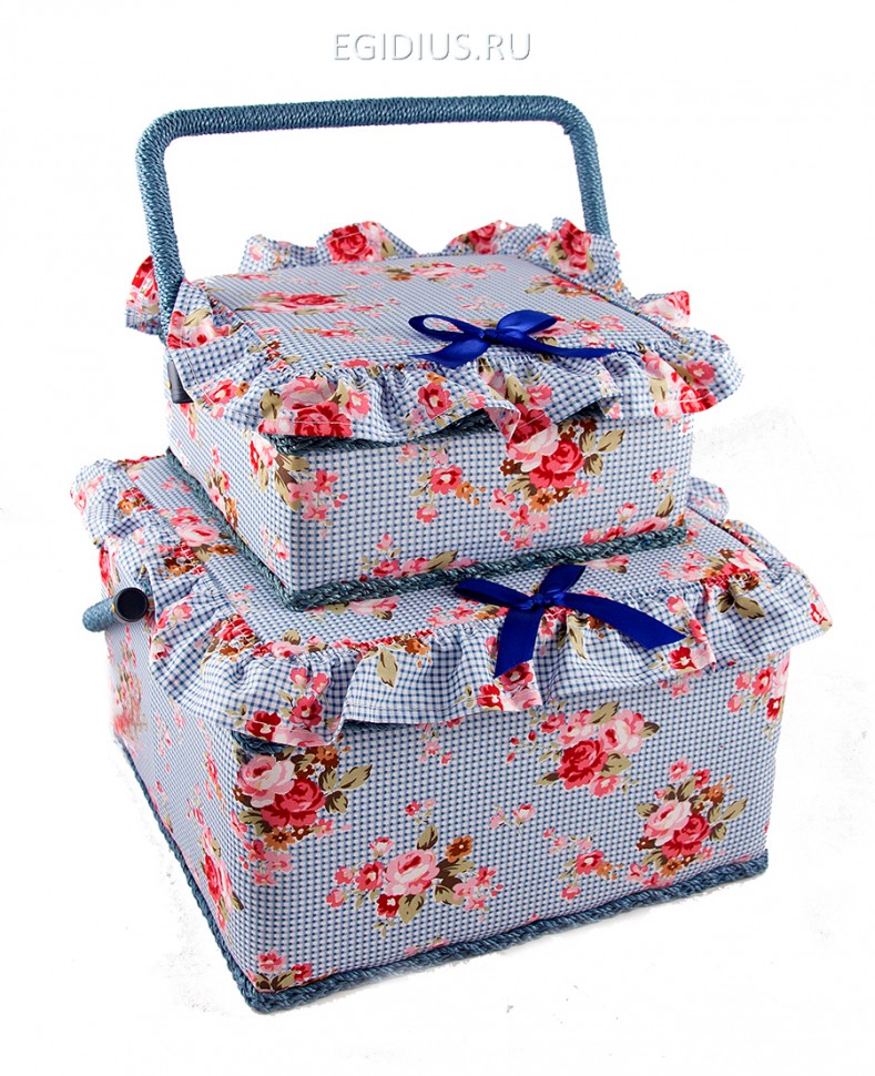 Набор шкатулок для рукоделия из 2-х шт. 28*28*17см  115-021 фото 1 — Egidius.ru