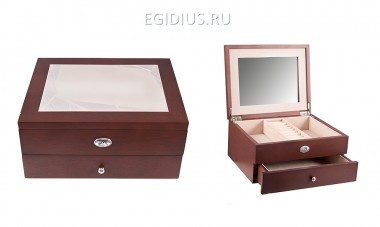 Шкатулка ювелирная Moretto 2-ярусная 24*19*11см  110-288 — Egidius.ru