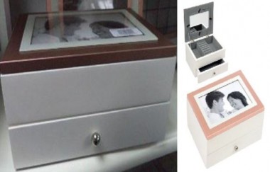 Шкатулка-фоторамка ювелирная Moretto 2-ярусная 21*10*17см   115-537 — Egidius.ru