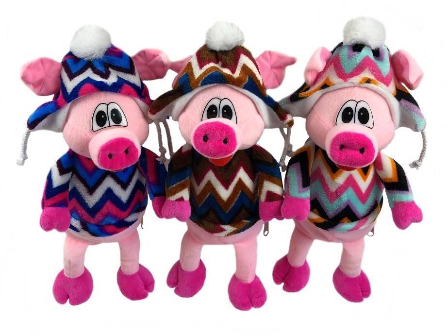 Упаковка для подарков Свинка (в ассортименте) S1 28/40 см,   600 гр  281-154 фото 1 — Egidius.ru