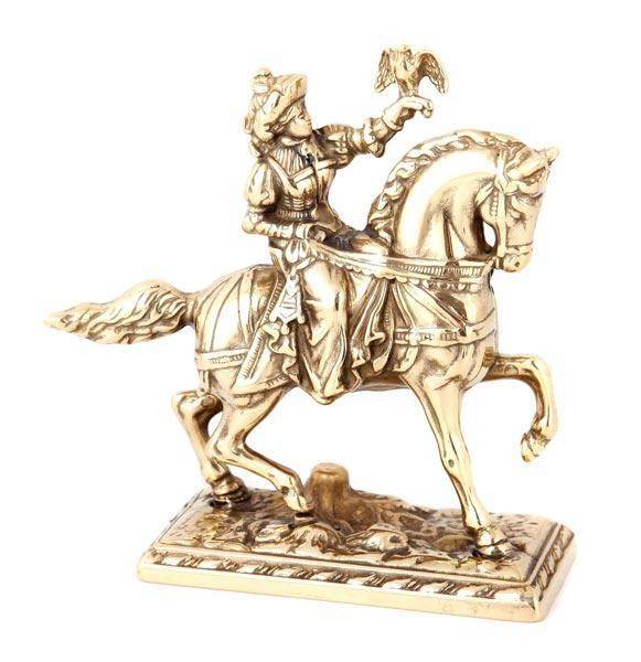 Статуэтка "всадник с соколом" высота=19 см. 320-317 фото 1 &mdash; Egidius.ru