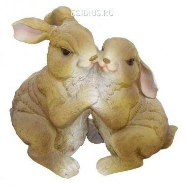 Садовая фигура из полистоунаДва зайкиL30W16H24см 81-6471 — Egidius.ru