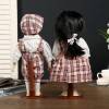 Кукла коллекционная парочка набор 2 шт "Маша и Паша в нарядах в клеточку" 30 см 804-725 фото 4 — Egidius.ru