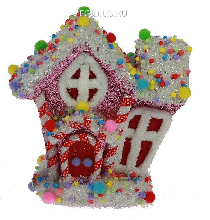 Новогодний сувенир "Карамельный домик" 15*15см  150-877 фото 1 &mdash; Egidius.ru