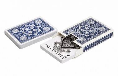 Карты &quot;Tally-Ho Fan&quot;, синяя рубашка 4-6-074 — Egidius.ru