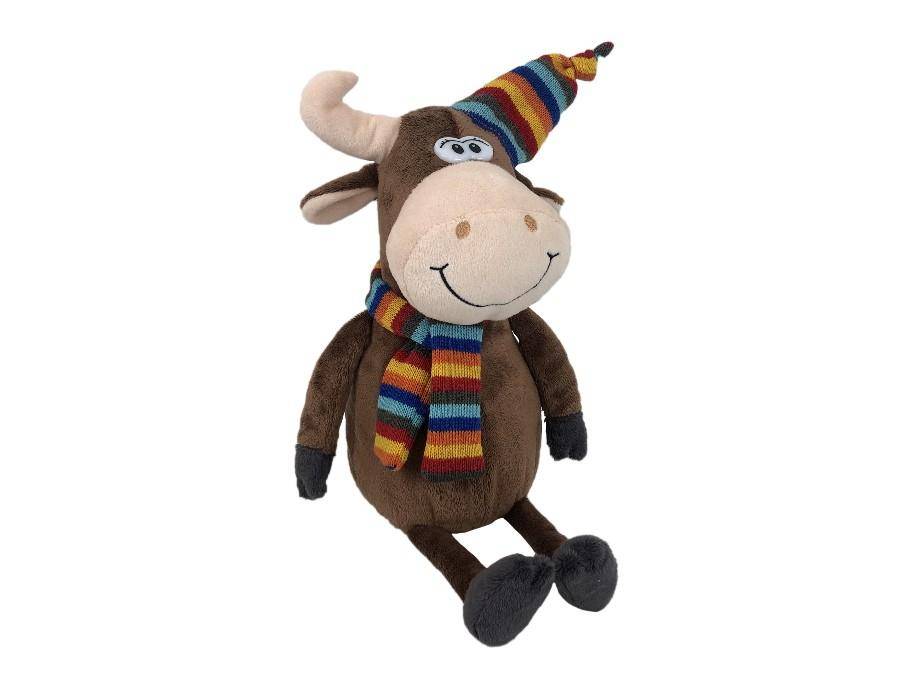 Мягкая игрушка символ года 2021 бык 25 см 2-1-150 фото 1 &mdash; Egidius.ru