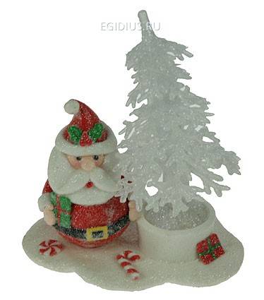 Новогодняя композиция с подсветкой Дед Мороз 14*9*16см 150-509 фото 1 &mdash; Egidius.ru