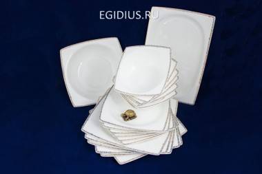 Столовый сервиз &quot;Изольда&quot;  на 6/20пр Костяной фарфор 620-232 — Egidius.ru