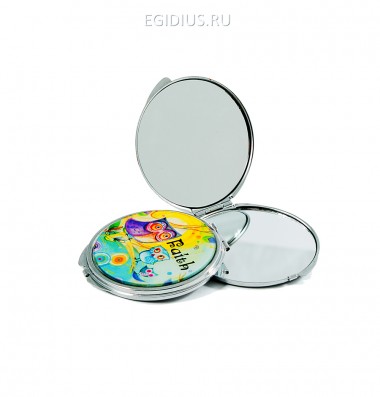 Зеркальце карманное Совушки 8*7см  105-217 — Egidius.ru